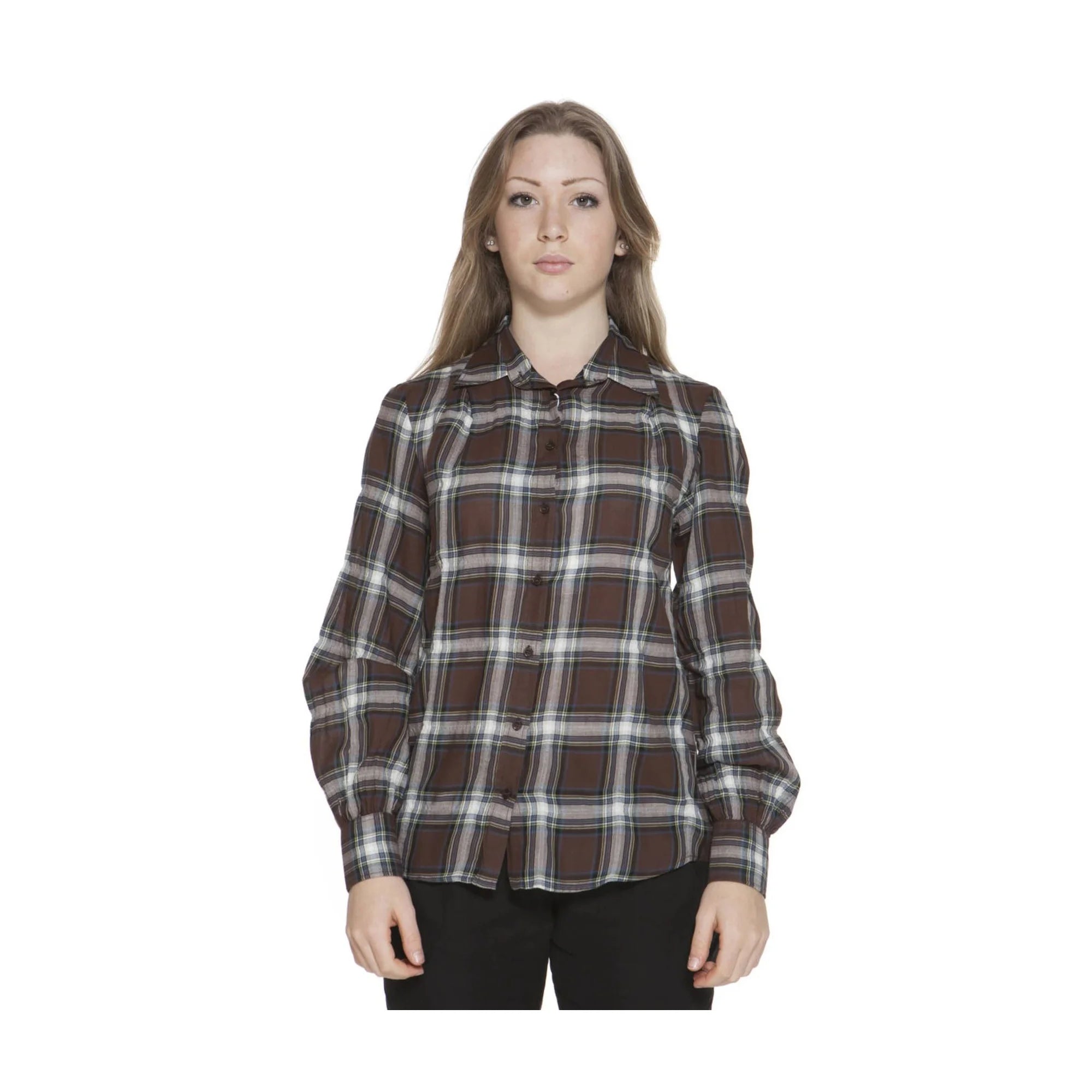 GANT CAMICIA MANICHE LUNGHE DONNA MARRONE