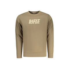 Rifle Felpa Maniche Lunghe Uomo Marrone Stampa Logo