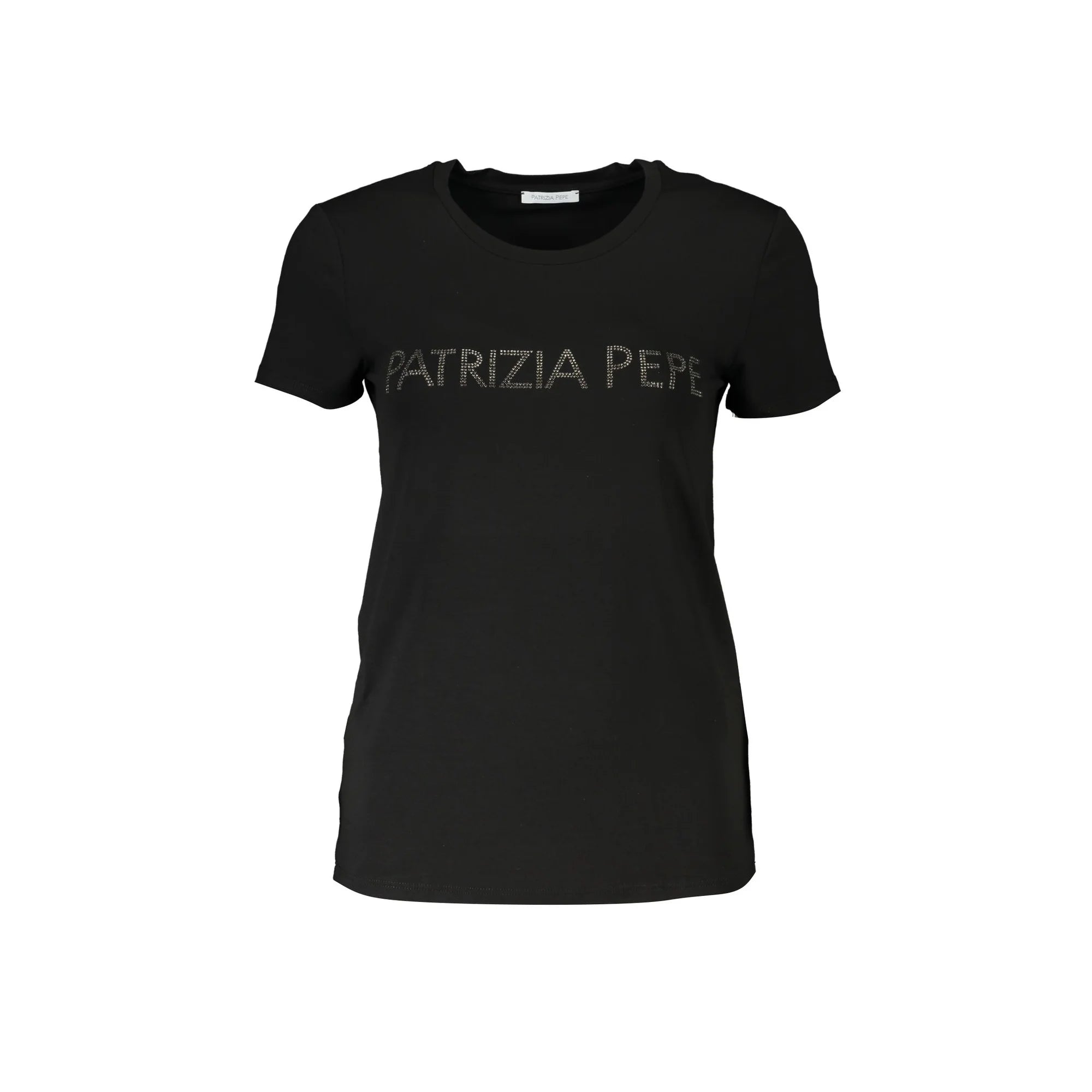 PATRIZIA PEPE T-SHIRT MANICHE CORTE DONNA NERO