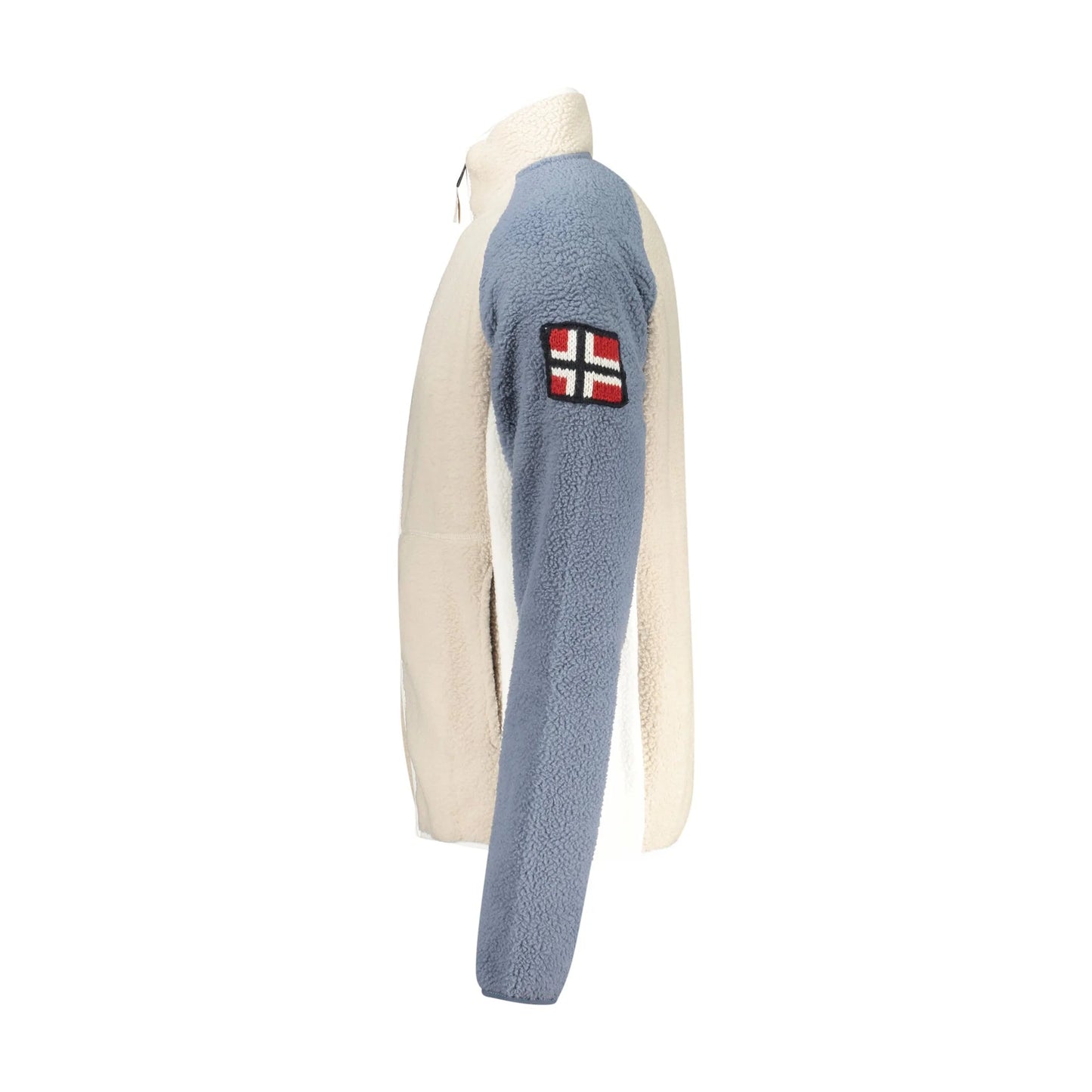 Norway 1963 Felpa Uomo Beige con Zip Pile Ricamo Logo Felpe - vista 3