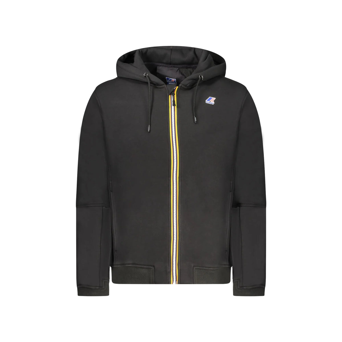 K-WAY FELPA CON ZIP UOMO NERO