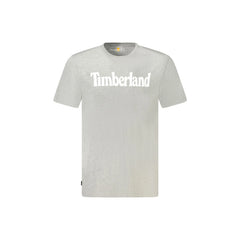 Timberland T-Shirt Maniche Corte Uomo Grigia Stampa Logo