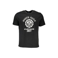 North Sails T-Shirt Μανίκια Κοντά Ανδρική Μαύρη Εκτύπωση Λογότυπο
