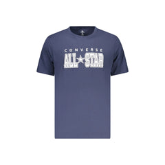 Converse T-shirt Krótki Rękaw Mężczyzna Niebieski Z Nadrukiem Logo