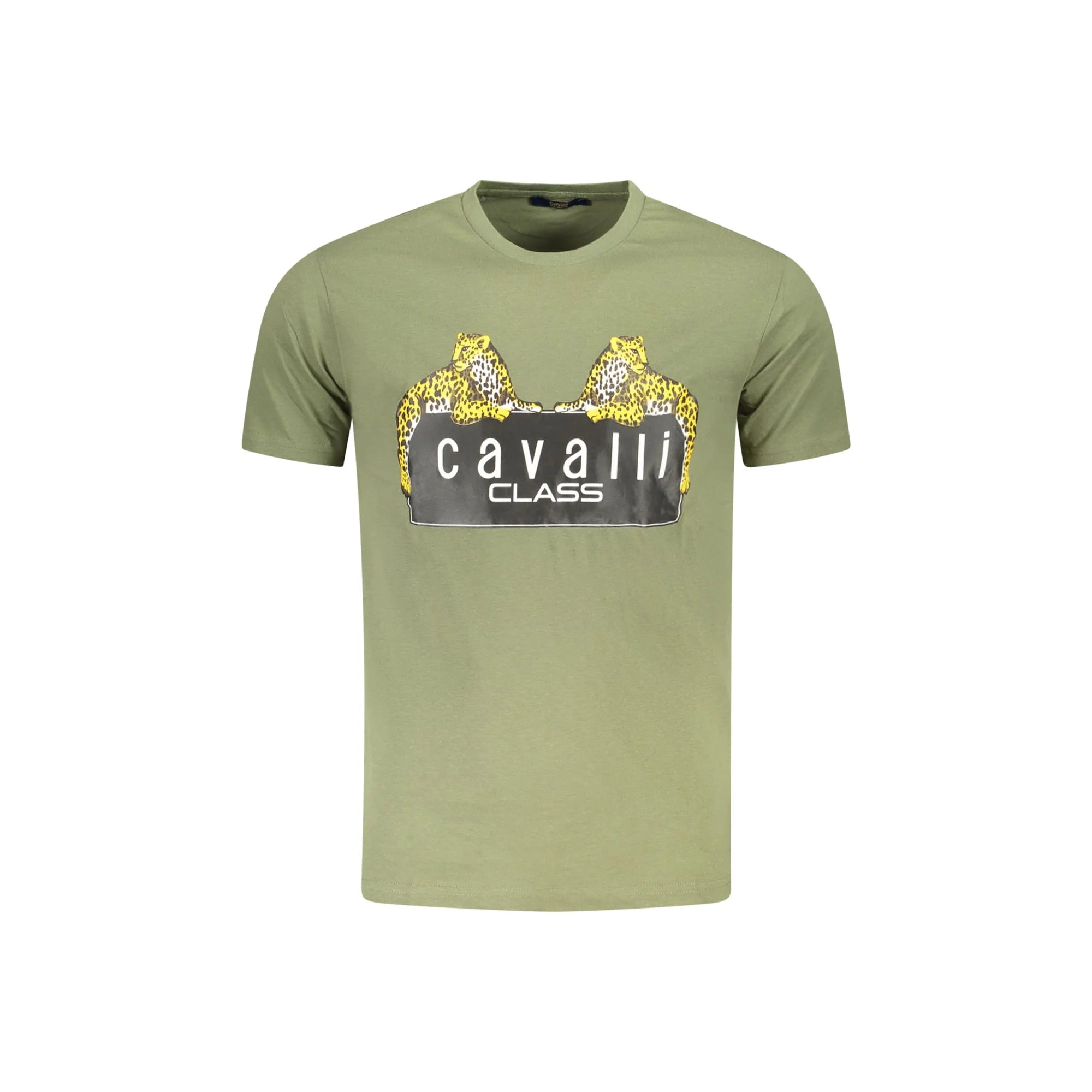 Cavalli Class T-Shirt Maniche Corte Uomo Verde Stampa - foto prodotto