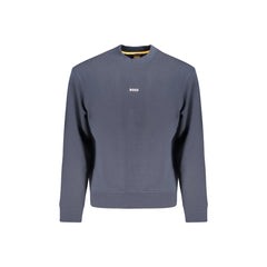 Boss Felpa Maniche Lunghe Uomo Blu Stampa Logo