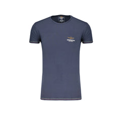 Aeronautica Militare T-Shirt Manches Courtes Homme Bleu Imprimé Logo