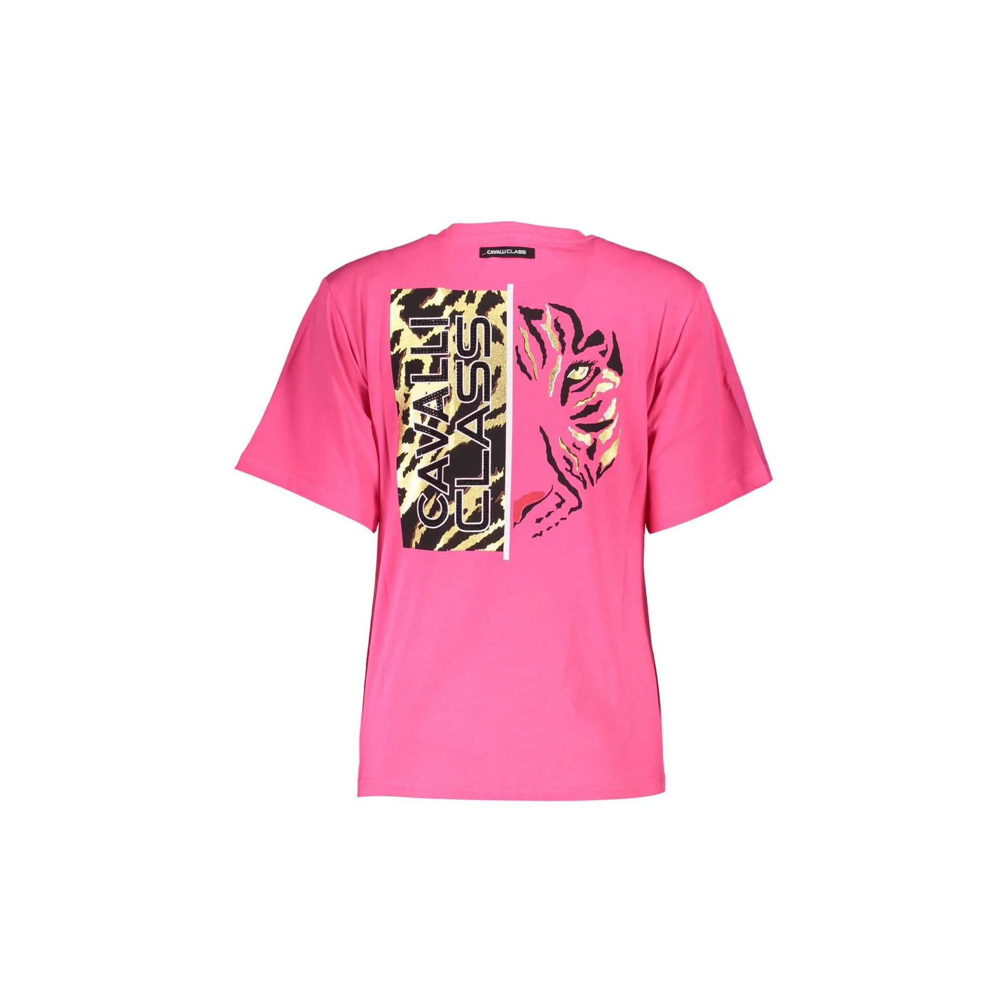 Cavalli Class T-Shirt Maniche Corte Donna Rosa Stampa - vista 2