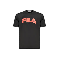 Fila T-Shirt Maniche Corte Uomo Nera Stampa