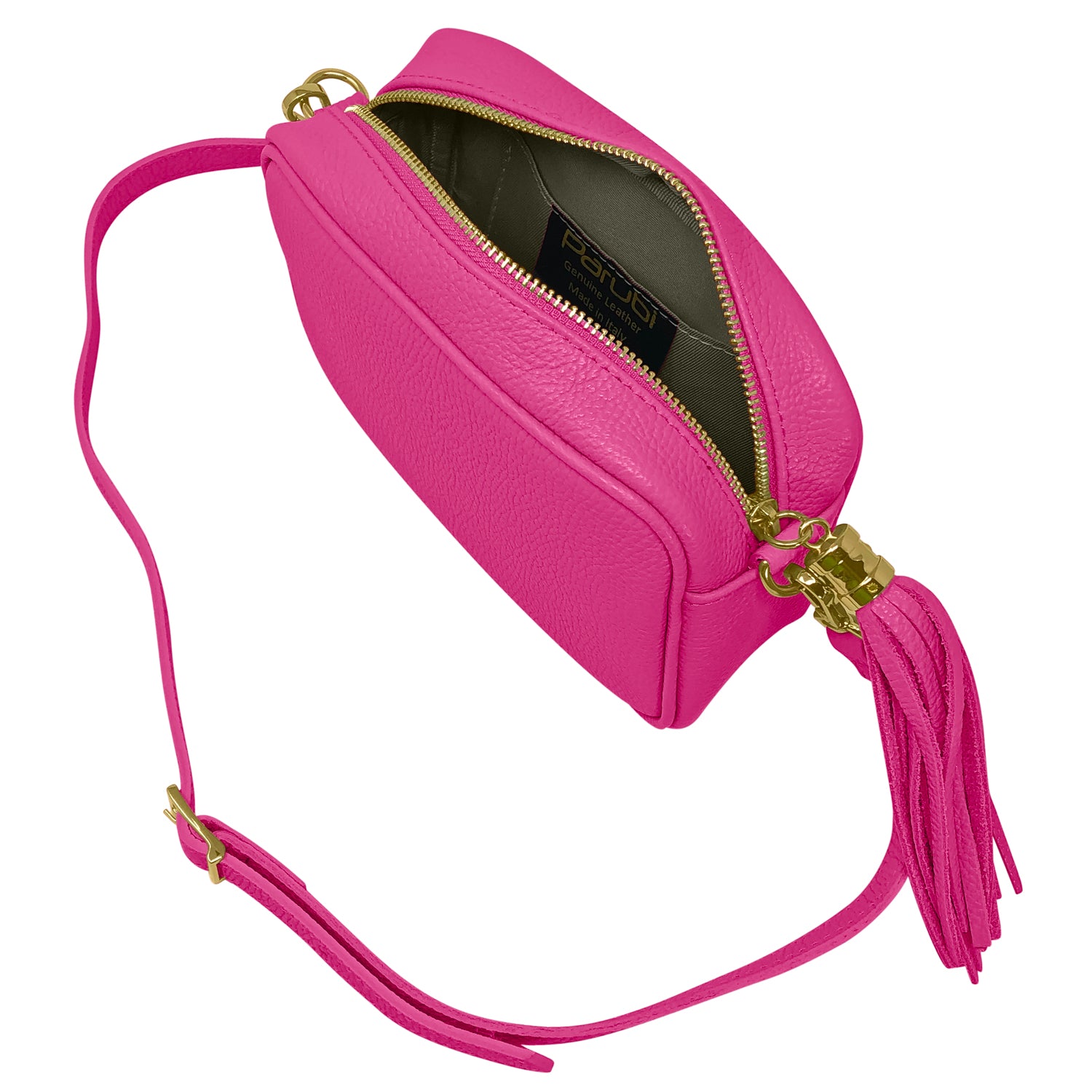 Damen Handtasche mit Schulterriemen, Aus Weichem Echtem Leder, Made in Italy, Modell Ada