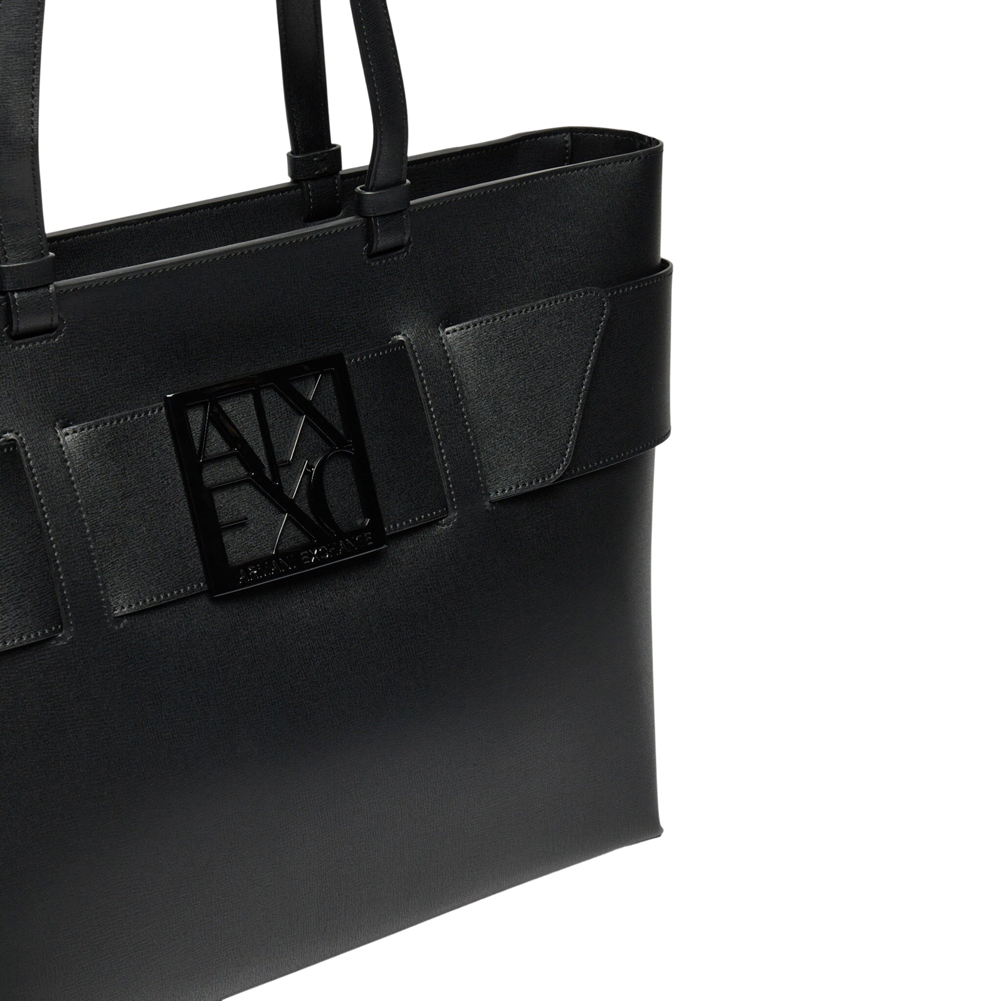 Borsa Donna Grande Tote Armani Exchange Nera con Zip