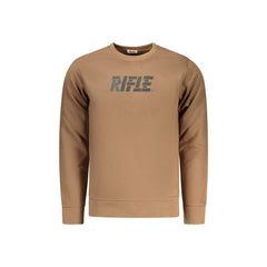 Rifle Felpa Maniche Lunghe Uomo Marrone Stampa Logo