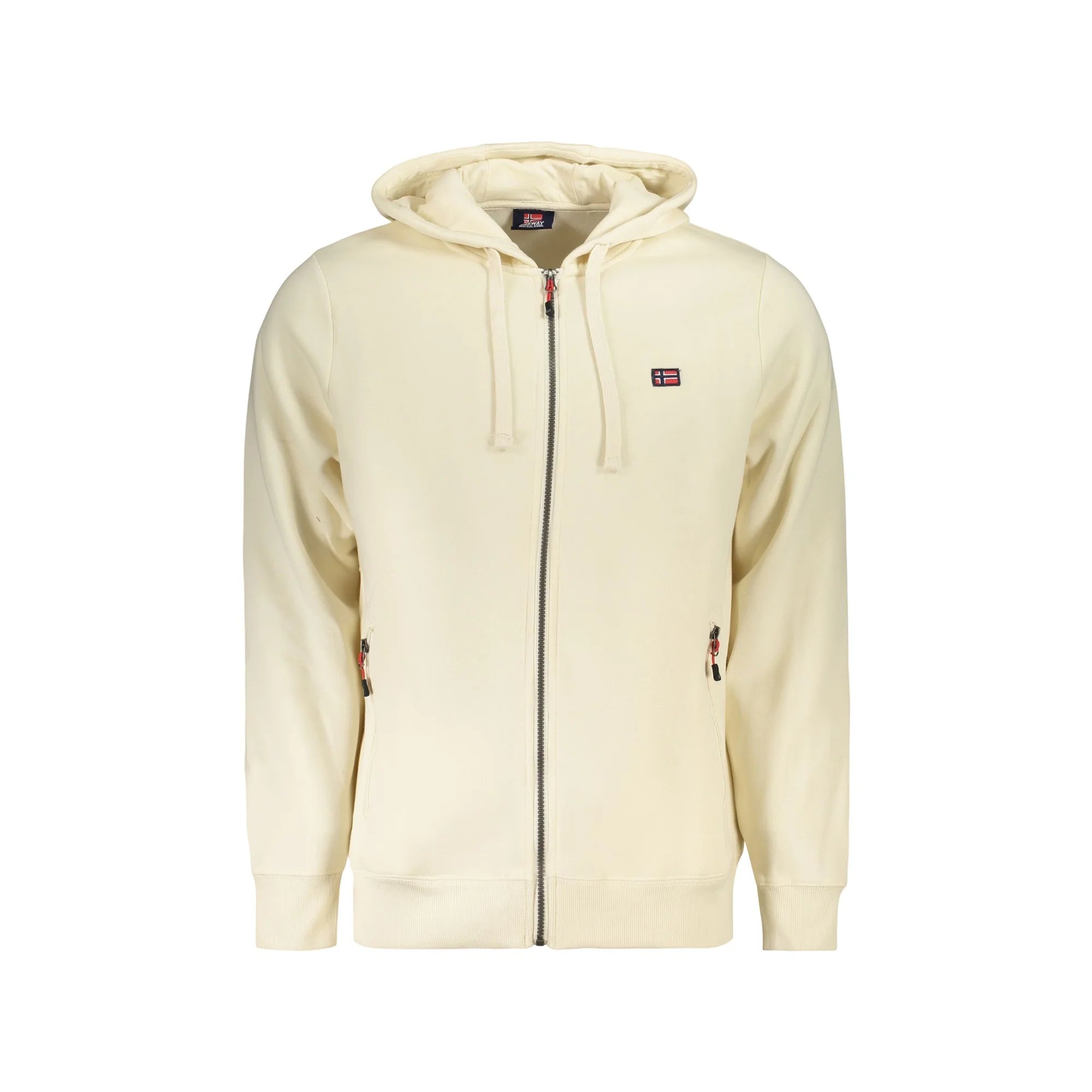 NORWAY 1963 FELPA CON ZIP UOMO BIANCO
