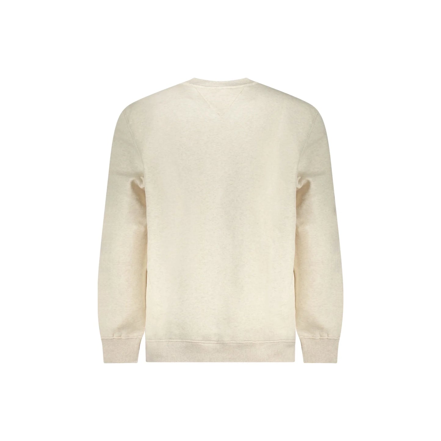 Tommy Hilfiger Felpa Uomo Beige Girocollo Felpata Ricamo Logo Felpe - vista 3