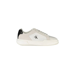 CALVIN KLEIN Sneakers Uomo Bianche con Lacci e Dettagli Neri