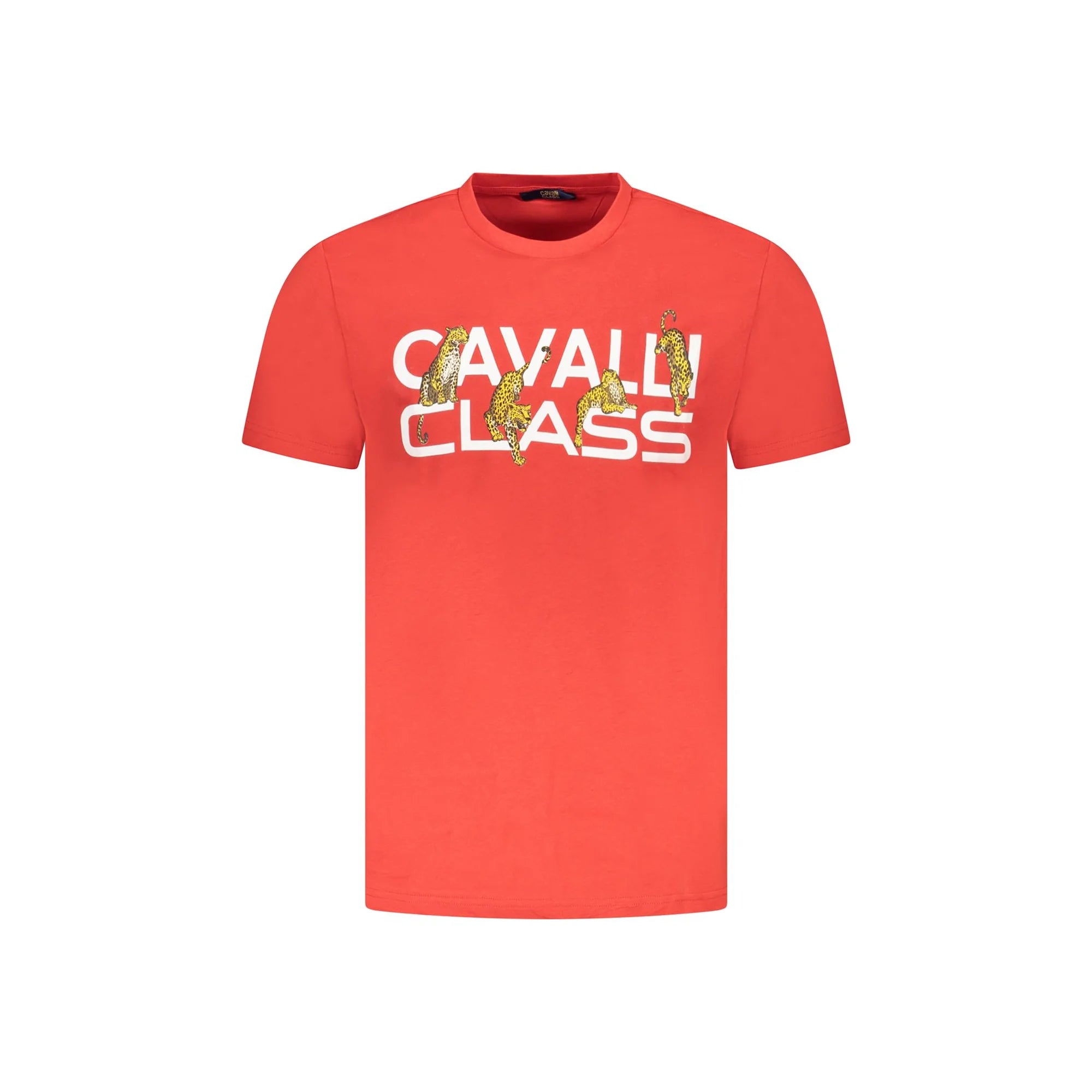 Cavalli Class T-Shirt Maniche Corte Uomo Rossa Stampa Rosso - foto prodotto