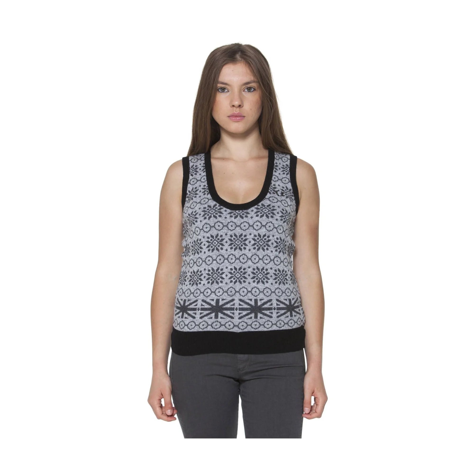 FRED PERRY GILET DONNA GRIGIO