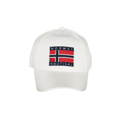 NORWAY 1963 Cappello Uomo Bianco con Visiera e Cinturino Regolabile
