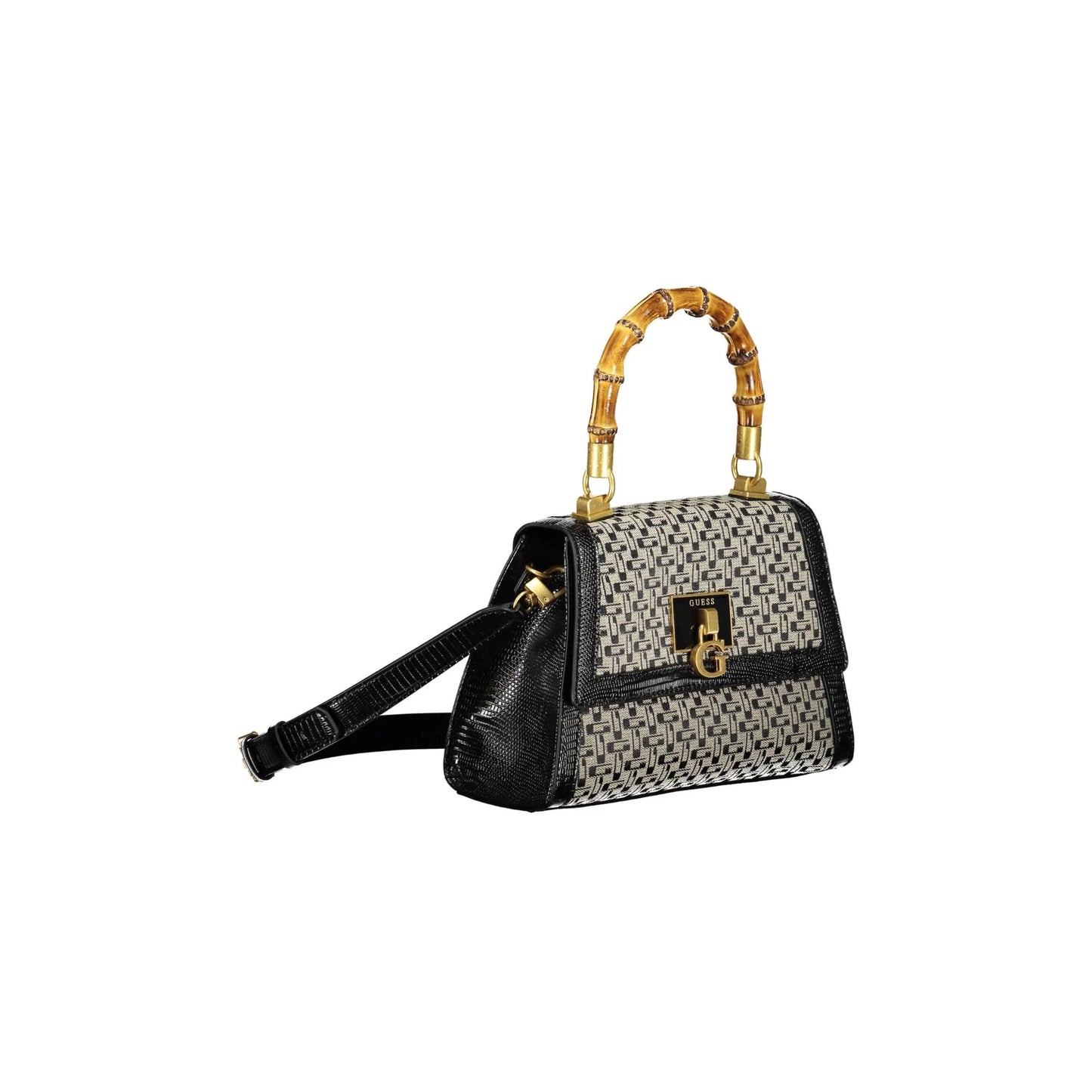 GUESS JEANS Borsa Donna a Spalla Nera con Tracolla e Logo Borse nero - vista 3