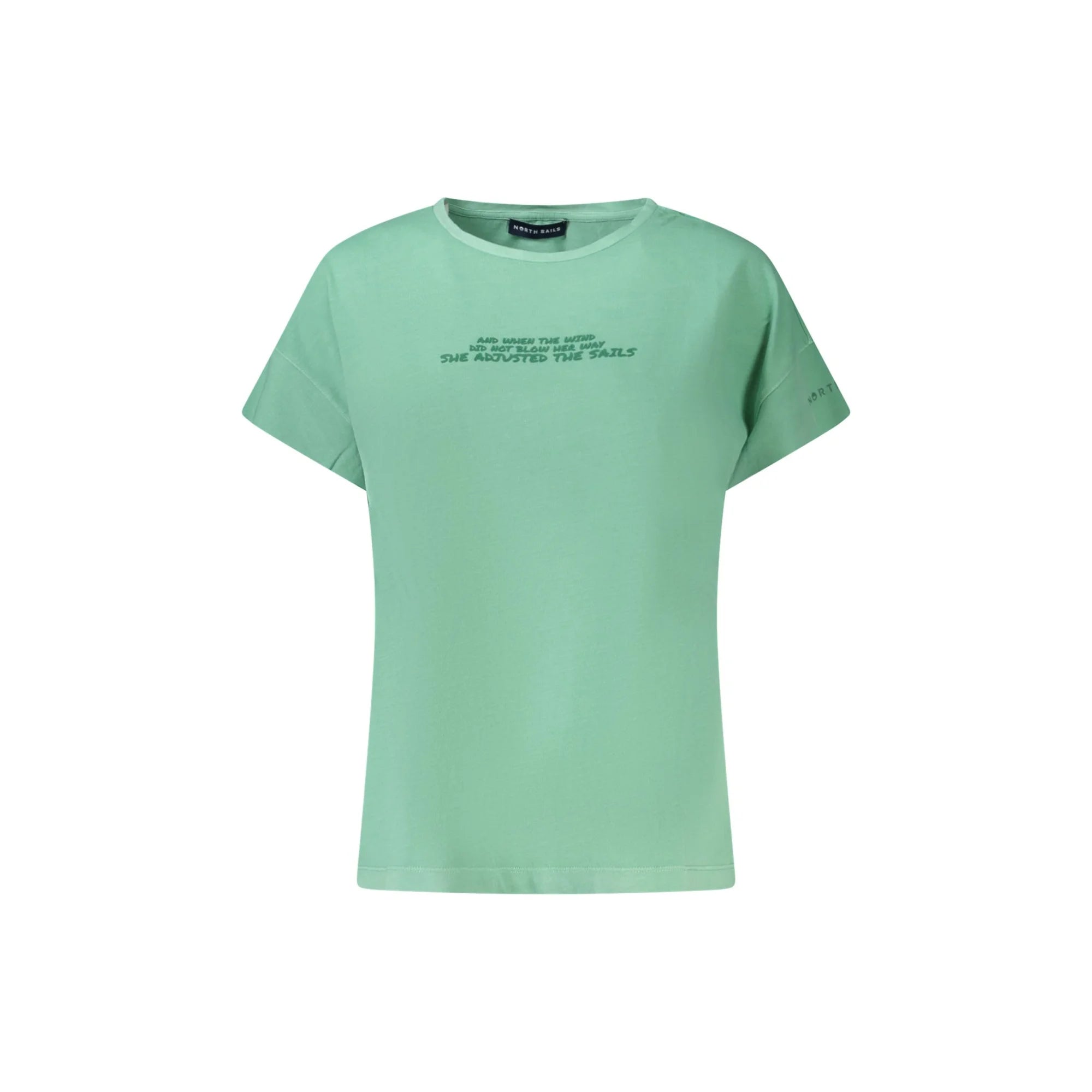 North Sails T-Shirt Maniche Corte Donna Verde Stampa in Rilievo - foto prodotto