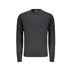 Boss Maglia Uomo Nera Ricamo Logo