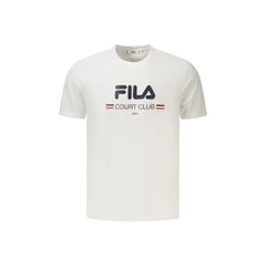 Fila T-Shirt Maniche Corte Uomo Bianca Stampa Logo