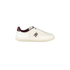 TOMMY HILFIGER Baskets Femme Beige avec Détails Marron et Broderie