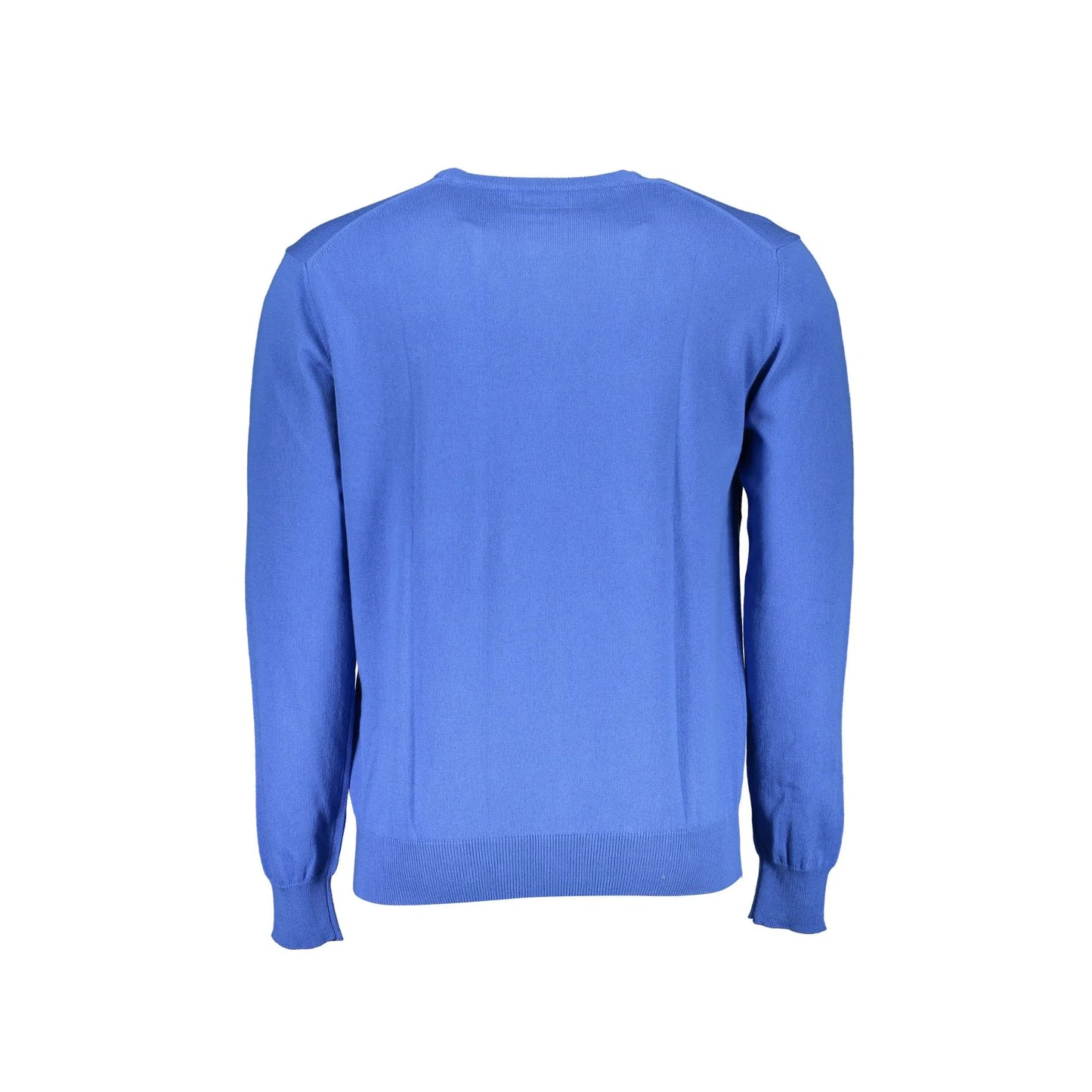La Martina Maglia Uomo Blu Maniche Lunghe Girocollo Logo Maglie - vista 2