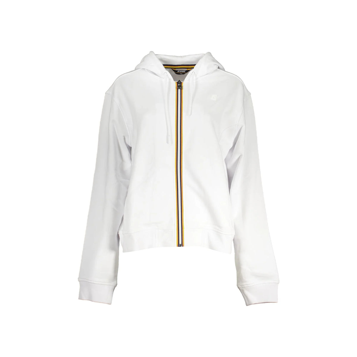 K-WAY FELPA CON ZIP DONNA BIANCO