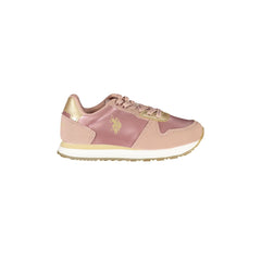 U.S. POLO ASSN. Scarpe Sportive Bambina Rosa con Dettagli a Contrasto