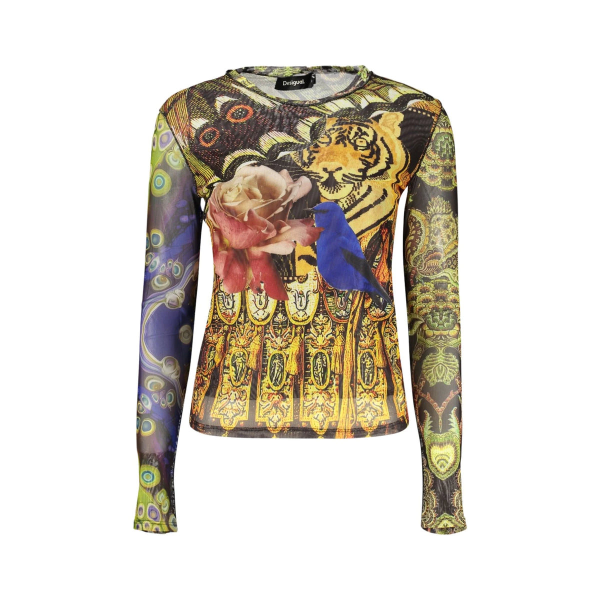 DESIGUAL T-SHIRT MANICHE LUNGHE DONNA GIALLO