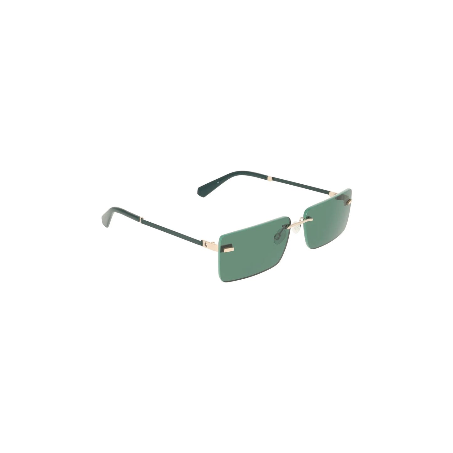 Calvin Klein Occhiali da Sole Donna Verde Lente Rettangolare Logo - vista 3