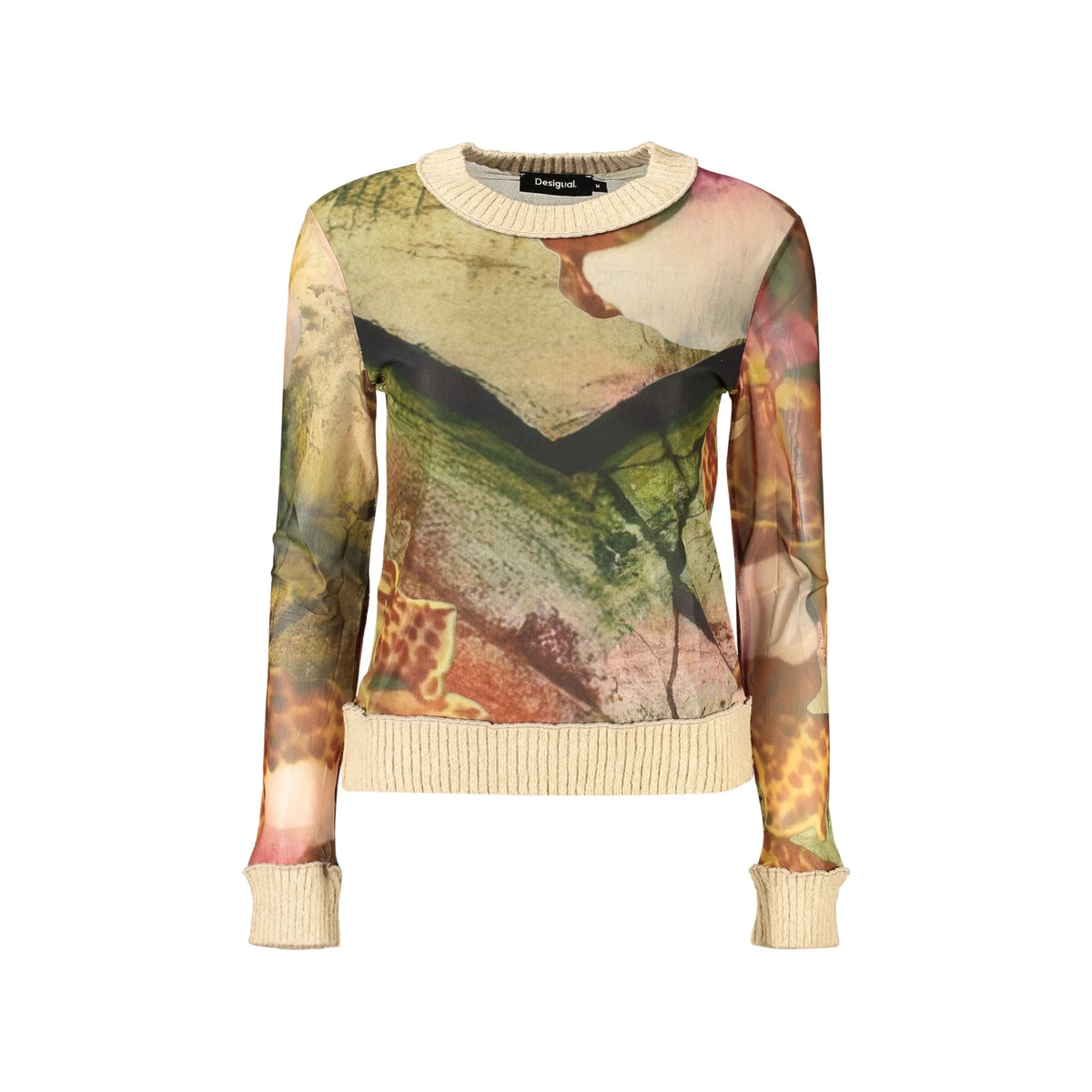 DESIGUAL MAGLIA DONNA BEIGE