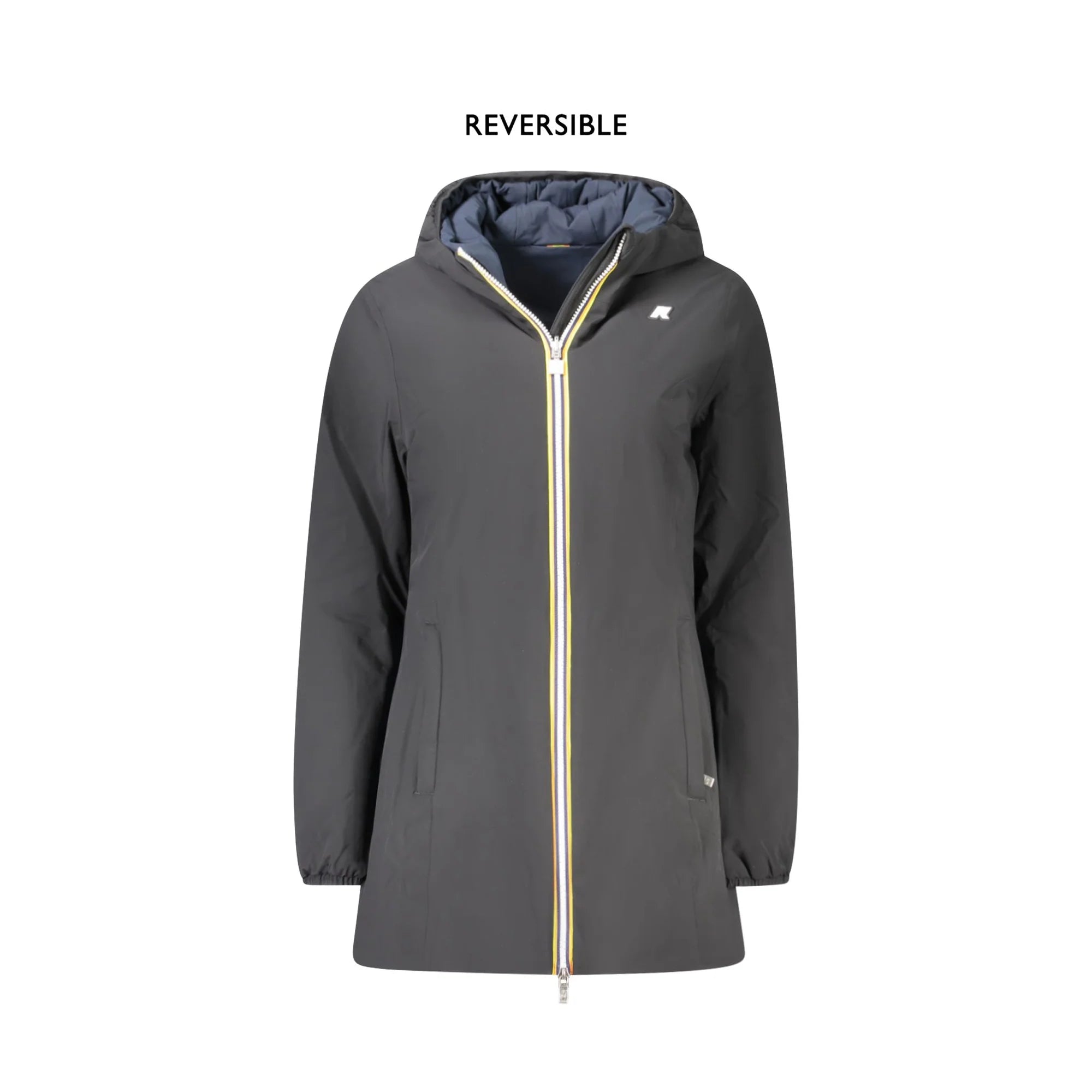 K-Way Giubbotto Donna Nero Lungo Reversibile Beige/Nero Giubbotti e Giacche - foto prodotto
