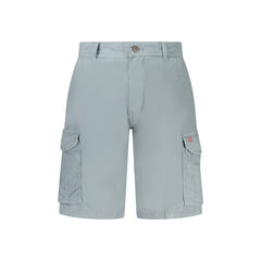 Napapijri Short Pantaloni Bermuda Uomo Grigio Ricamo