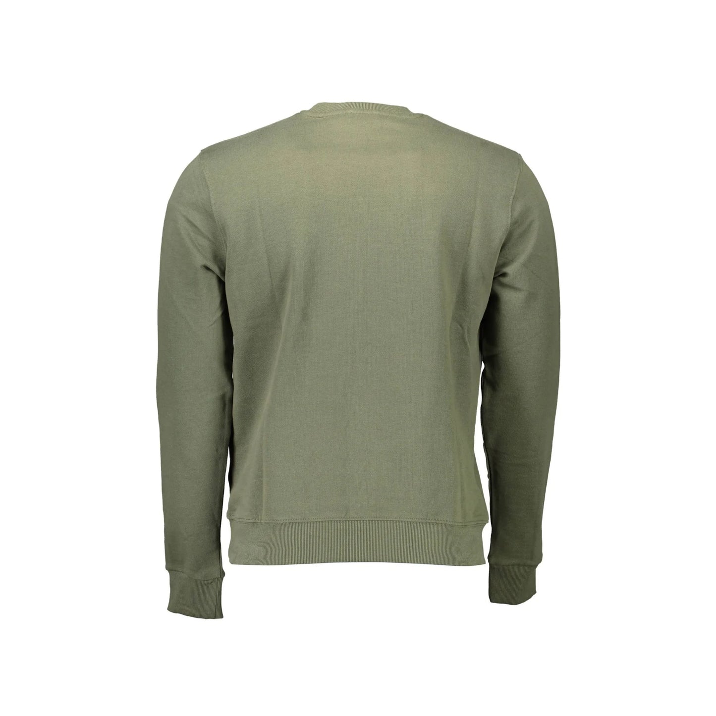 U.S. Polo Felpa Uomo Verde Girocollo Stampa Applicazione Logo Felpe - vista 2