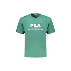 Fila T-Shirt Maniche Corte Uomo Verde Stampa Logo