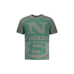 North Sails T-Shirt Maniche Corte Uomo Verde Stampa Logo
