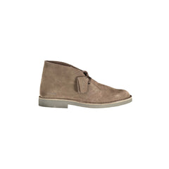 Clarks Stivaletti Pelle Uomo Marrone Scamosciato con Lacci e Logo