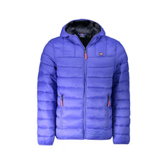Norway 1963 Jaqueta Masculina Azul com Capuz e Fecho de Correr
