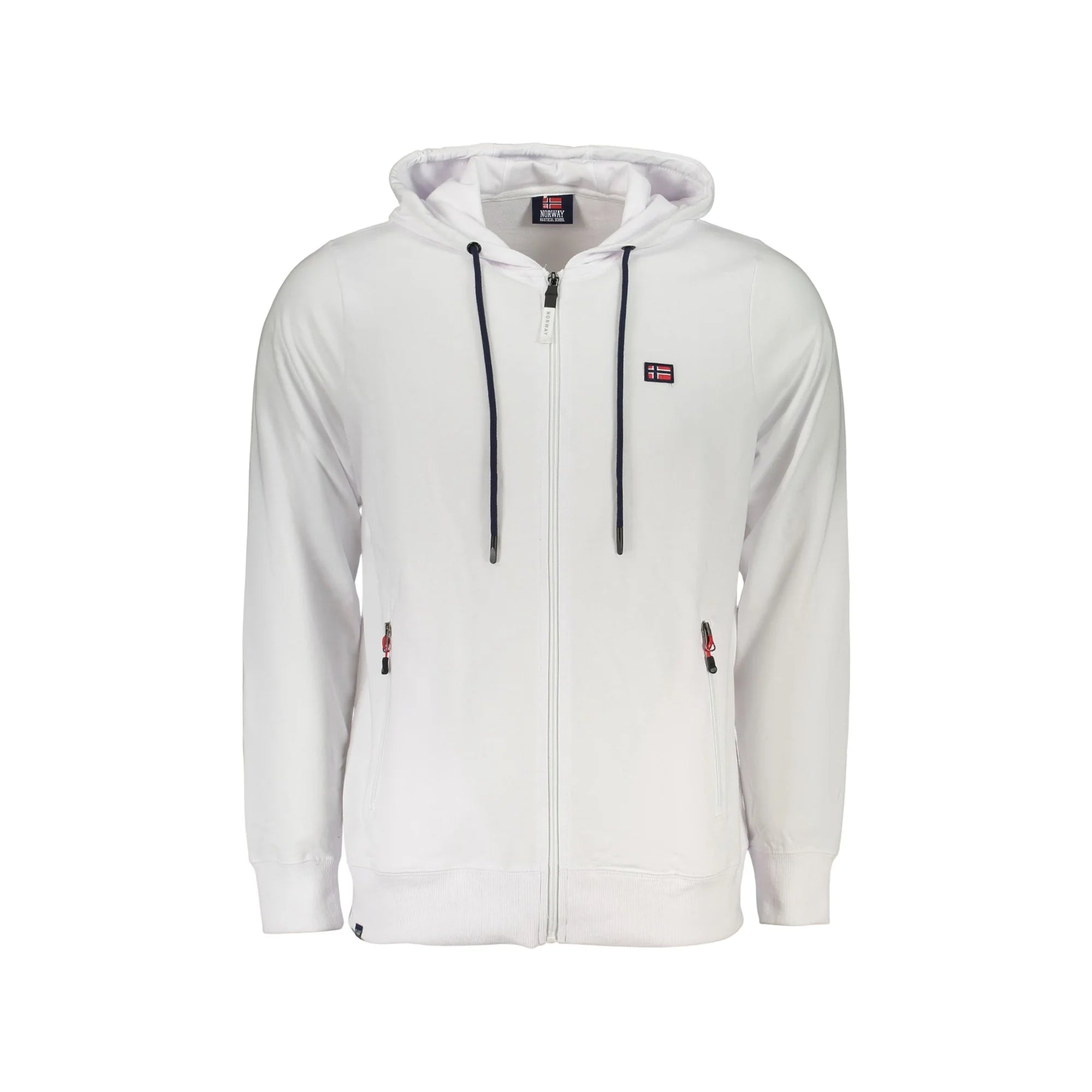 NORWAY 1963 FELPA CON ZIP UOMO BIANCO