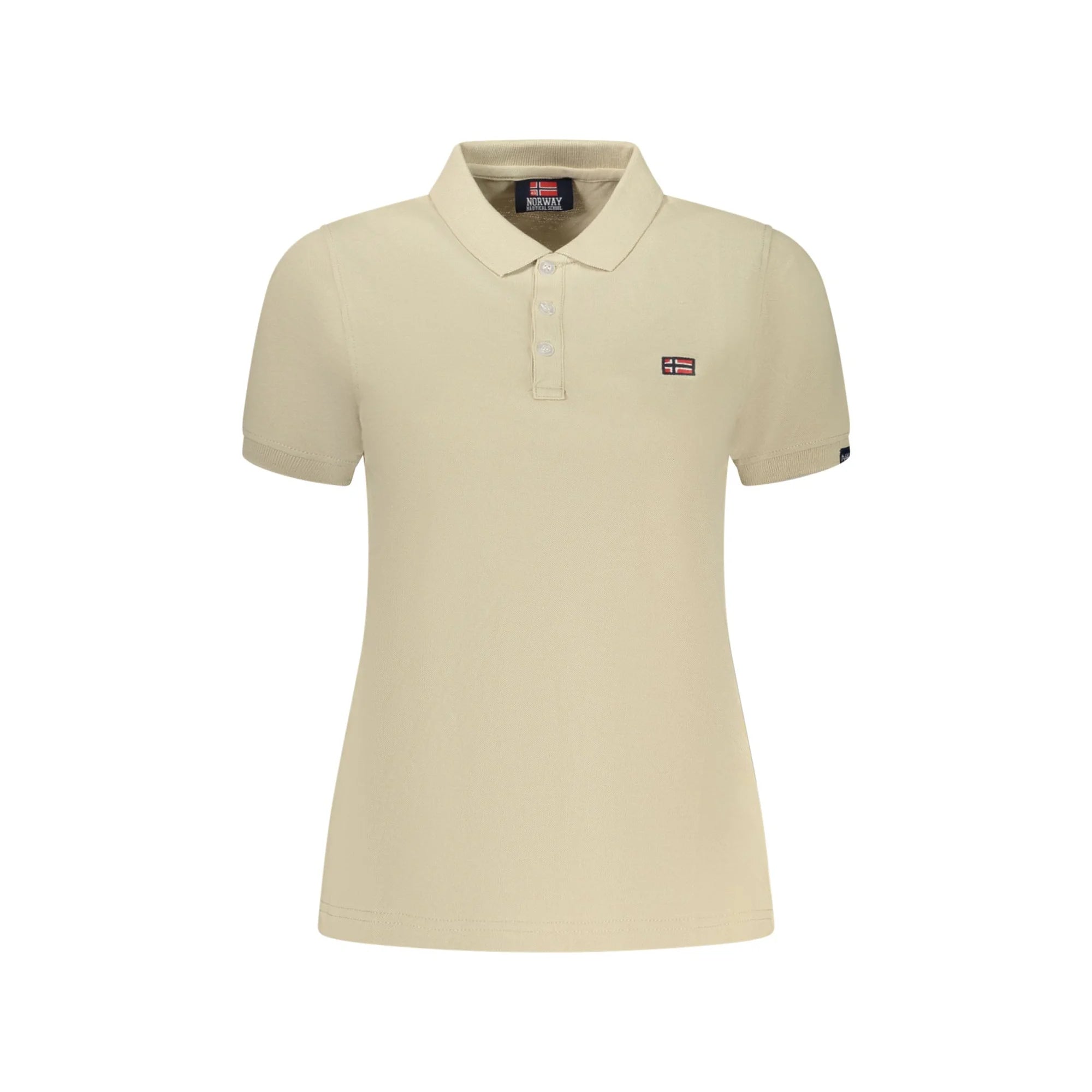 NORWAY 1963 POLO MANICHE CORTE DONNA BEIGE