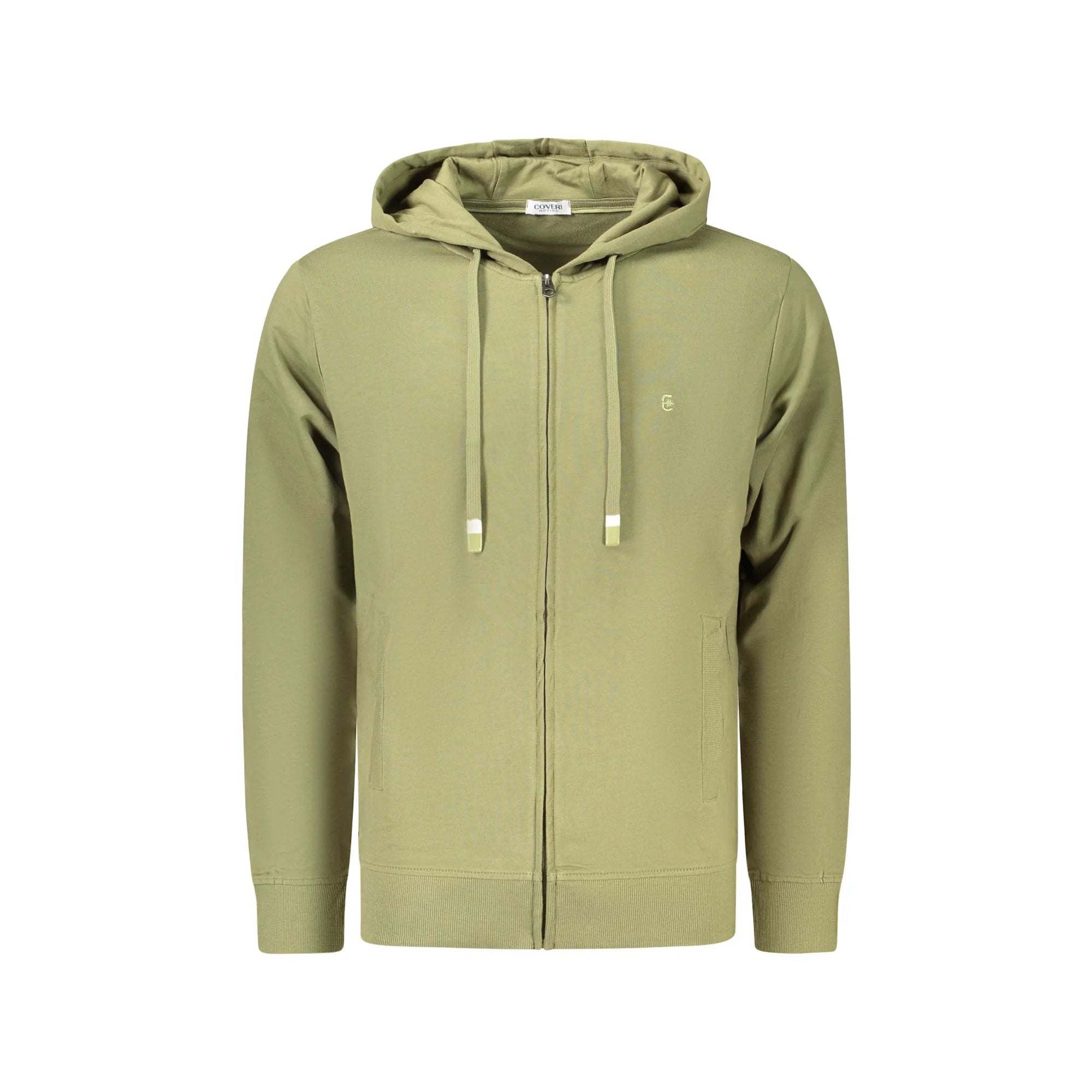 COVERI MOVING FELPA CON ZIP UOMO VERDE