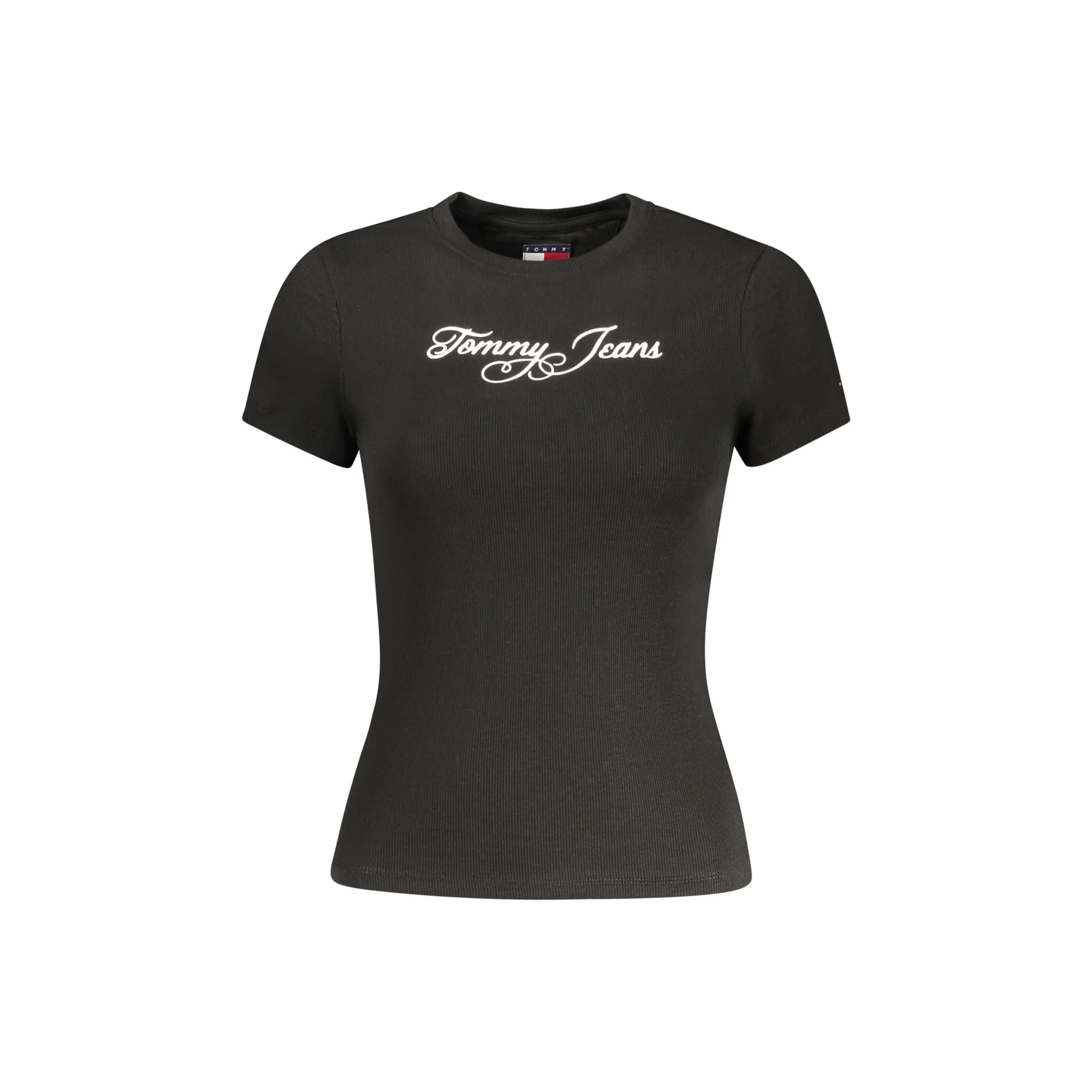 Tommy Hilfiger T-Shirt Maniche Corte Donna Nera Stampa Logo Nero - foto prodotto