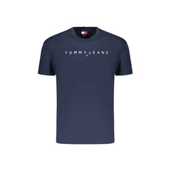 Tommy Hilfiger T-Shirt Μανίκια Κοντά Ανδρική Μπλε Ραμμένο