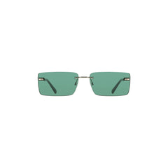 Calvin Klein Óculos de Sol Feminino Verde Lente Retangular Logo