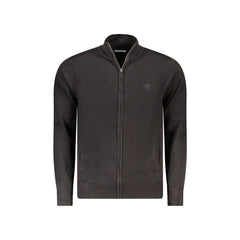 North Sails Cardigan Uomo Nero con Zip e Tasche in Maglia