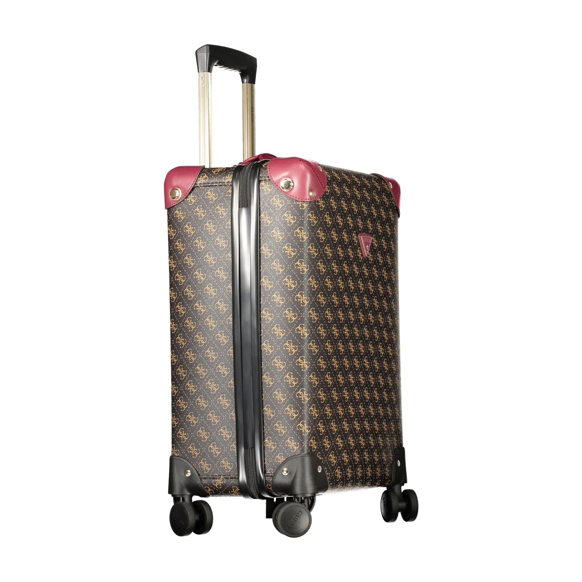 Guess Jeans Borsa Trolley Medio Donna Marroni Dettagli a Contrasto Trolley e Borse da Viaggio - vista 3