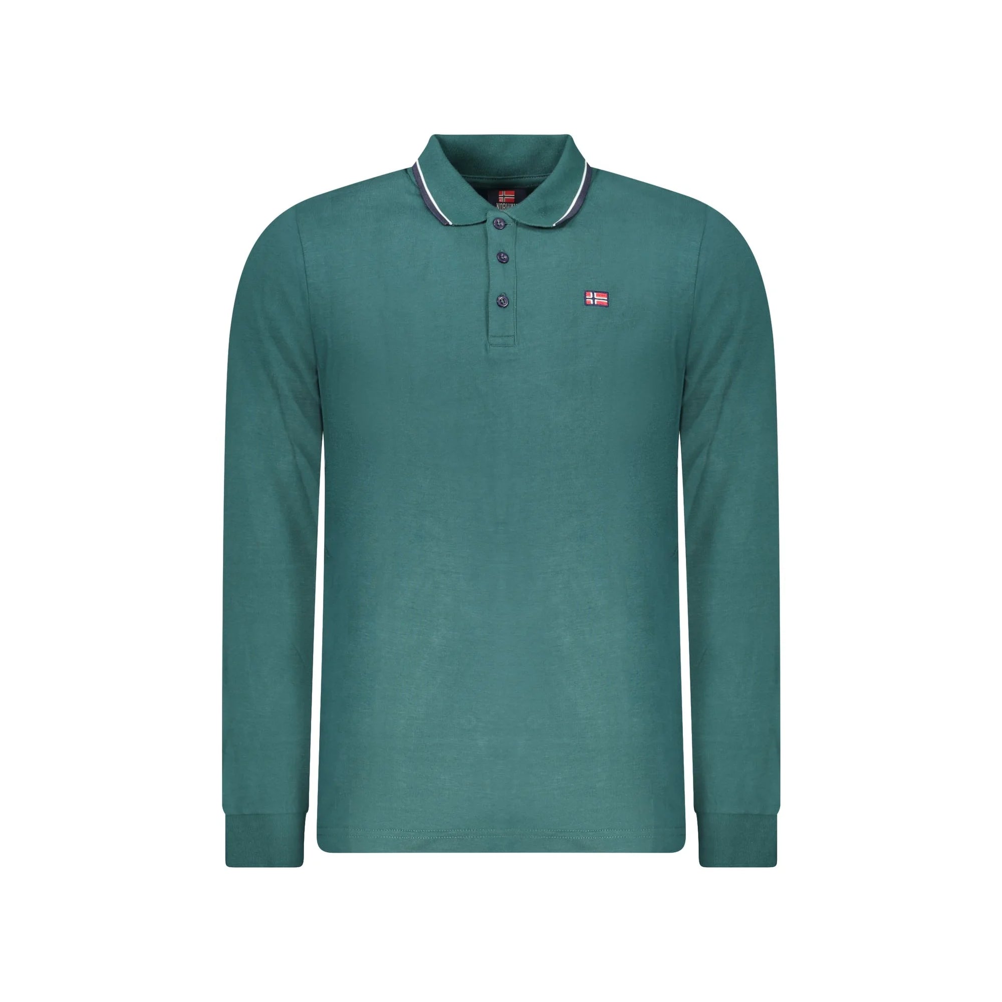NORWAY 1963 POLO MANICHE LUNGHE UOMO VERDE