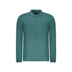 Norway 1963 Polo Uomo Verde Maniche Lunghe Cotone Ricamo Logo